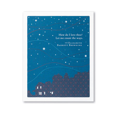 How Do I Love Thee Card