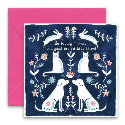 In Loving Memory Of A Good And Faithful Friend Card