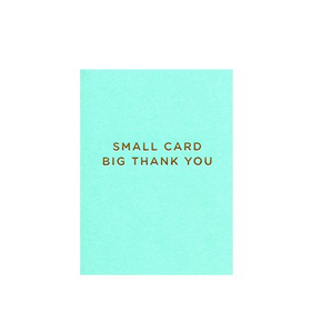 Small Card Big Thank You Greeting Card