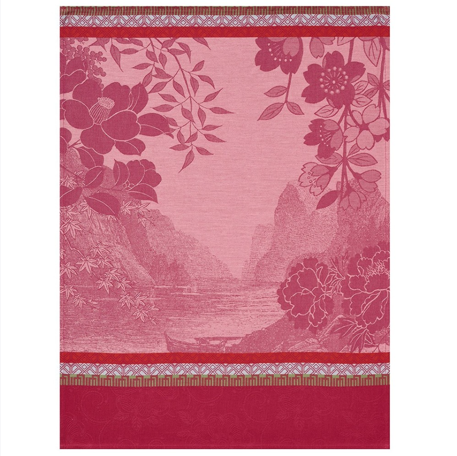 Le Jacquard Francais Tea Towel - Voyages Along Cherry Tree