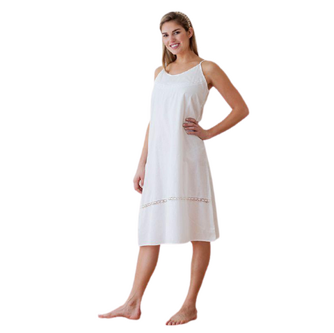 Kerry French Lace White Cotton Nightgown