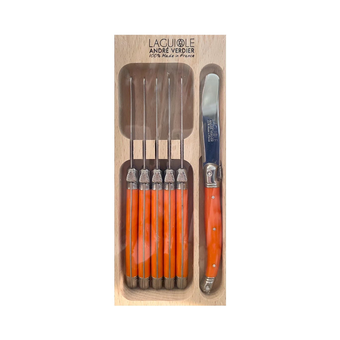 Laguiole French Pate Knives - Orange