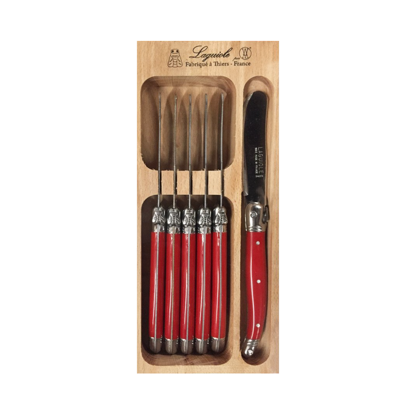 Laguiole French Pate Knives - Red