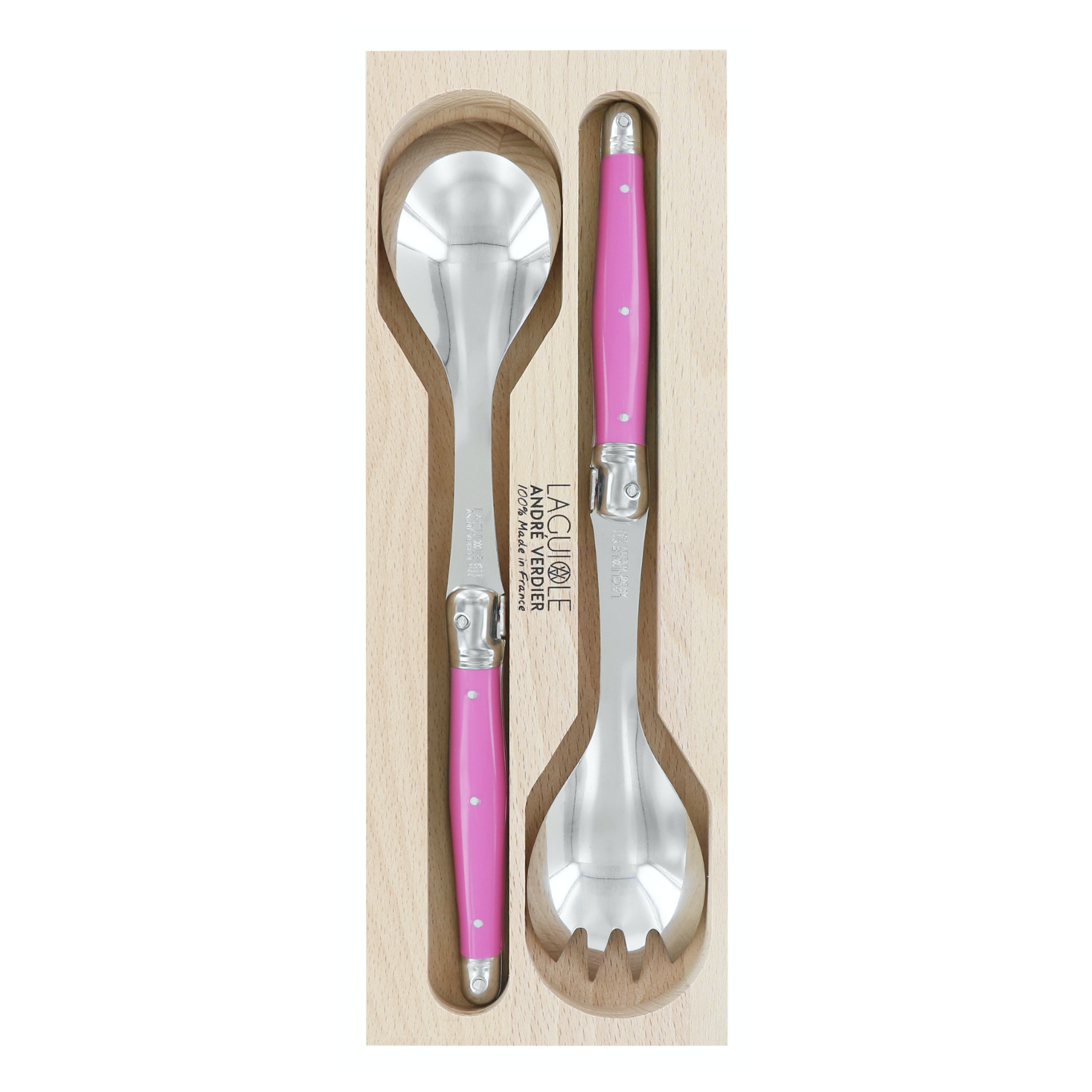 Laguiole Salad Servers - Pink