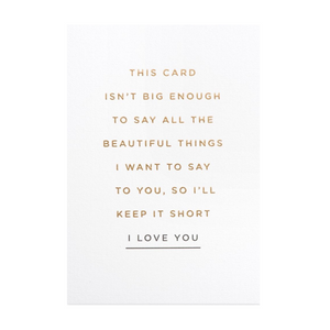 This Card Isn’t Big Enough To Say All The Beautiful Things ... Card