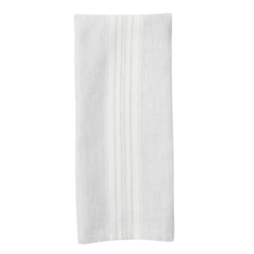 Maison Grey/White Stripe Linen Tea/Hand Towel