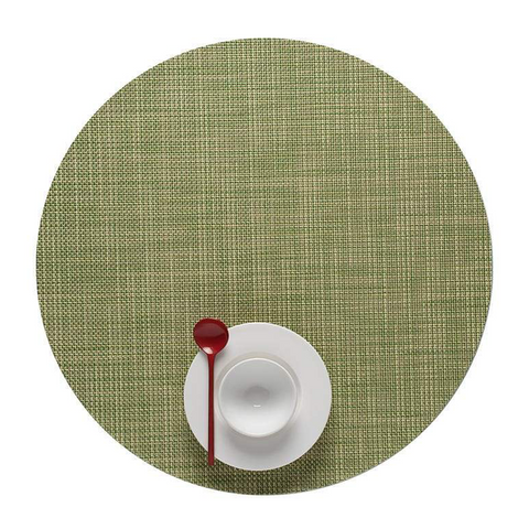 Chilewich Round Placemat Mini Basketweave - Dill