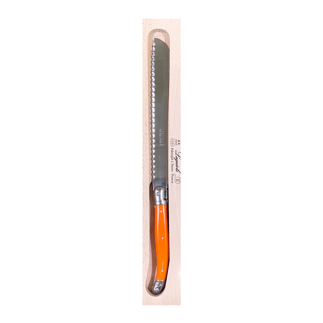 Laguiole French Bread Knife - Orange