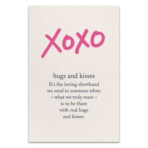 xoxo Hugs And Kisses Card