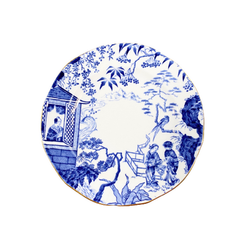 Vintage Blue Mikado Royal Crown Derby Bread & Butter Plate