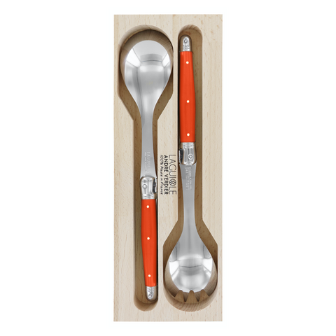 Laguiole Salad Servers - Orange