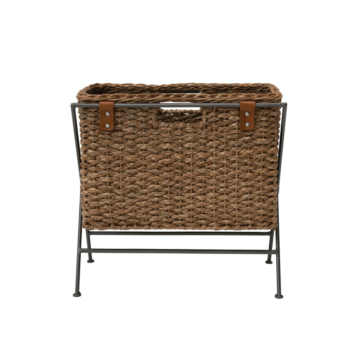 Hand-Woven Seagrass & Rattan Magazine Stand