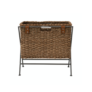 Hand-Woven Seagrass & Rattan Magazine Stand