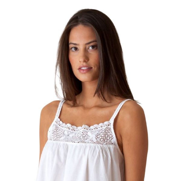 Jenn White Cotton Nightgown