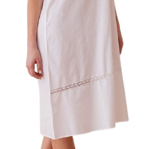 Kerry French Lace White Cotton Nightgown