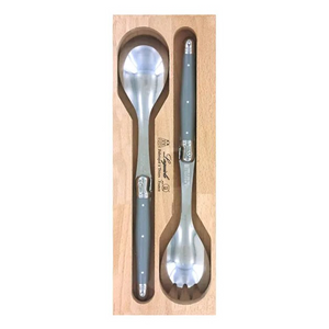 Laguiole Salad Servers - Mole Grey