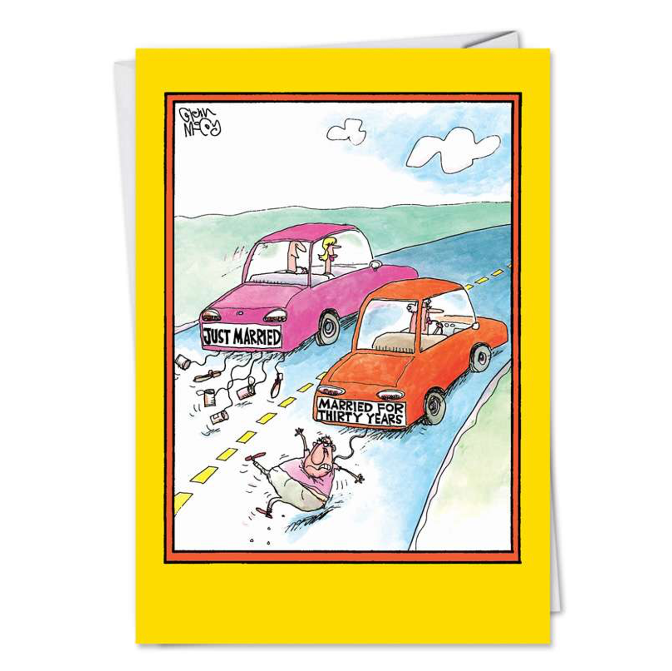 Married Cars Anniversary Card