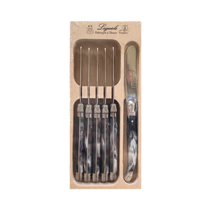 Laguiole French Pate Knives - Grey Marble