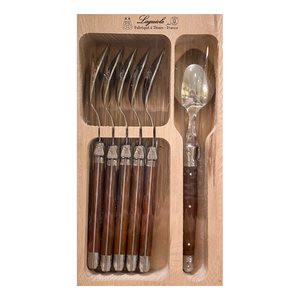 Laguiole French Soup Spoons - Rosewood