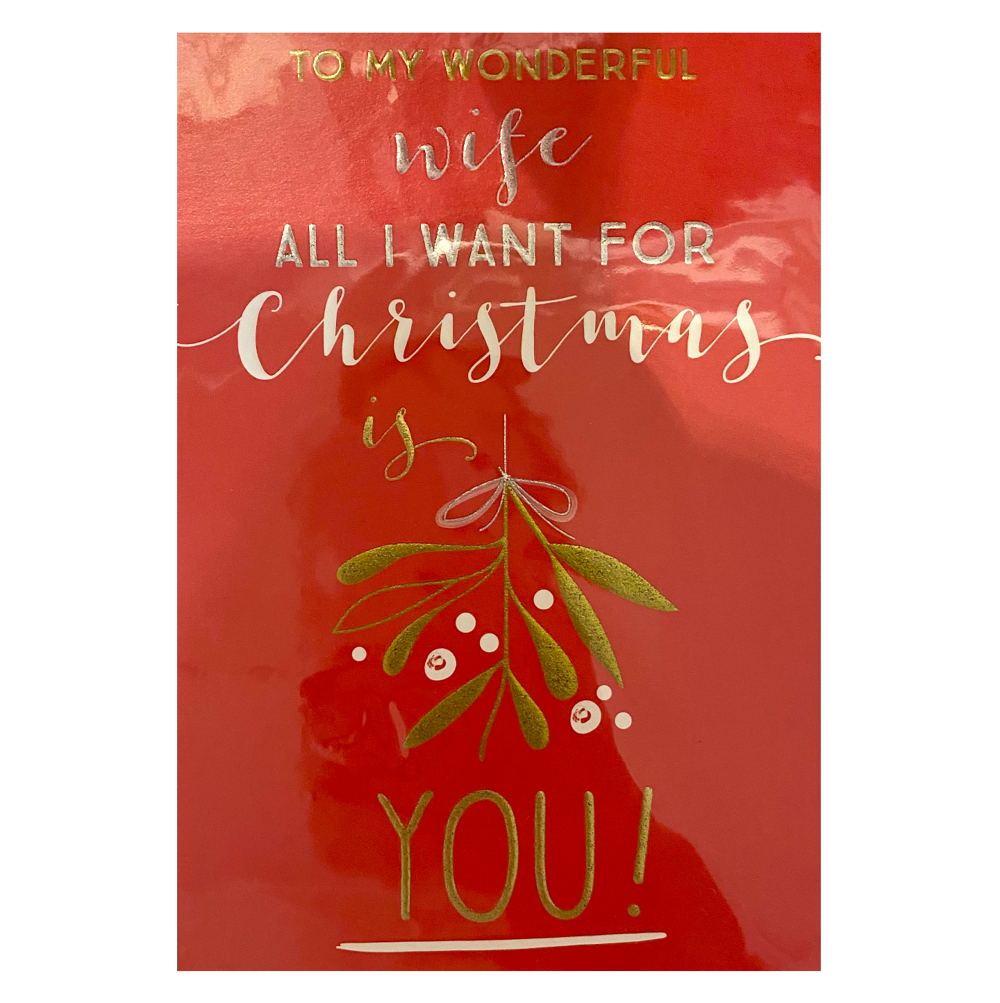 All I Want For Christmas Is You Wife Card