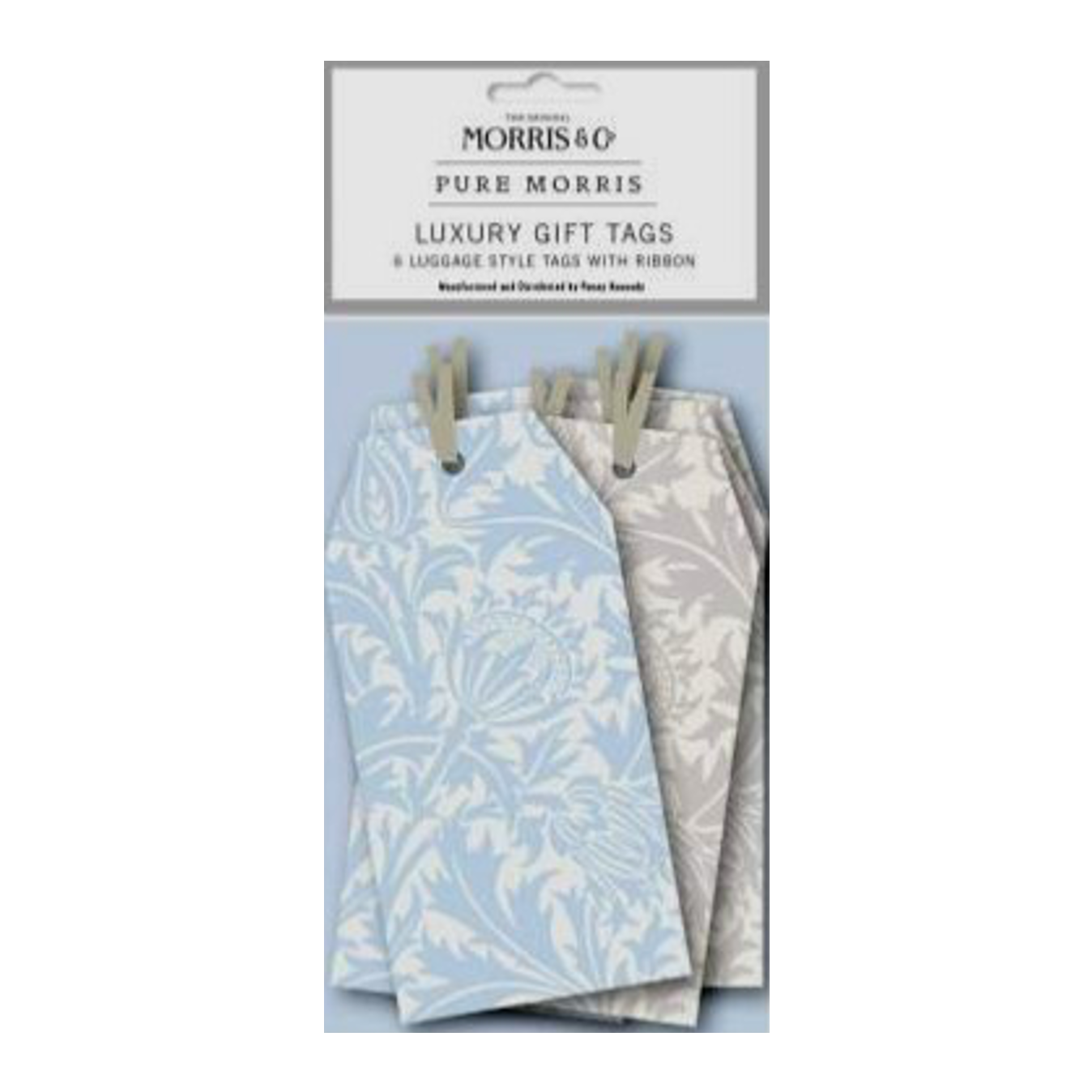 William Morris Gift Tags in Pure Thistle