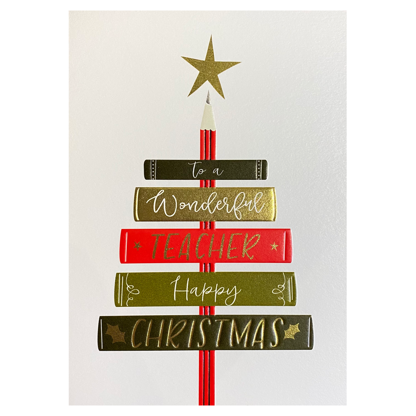 To A Wonderful Teacher Happy Christmas Card