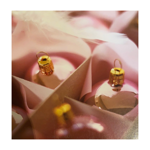 Pink Holiday Ornament Card