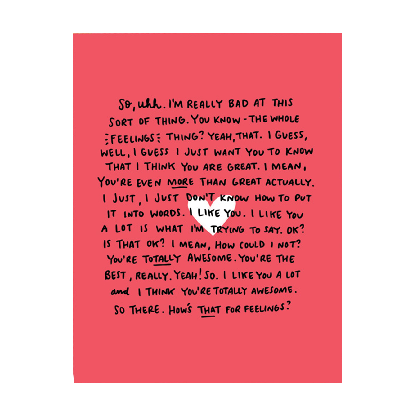 I’m Really Bad At This Sort Of Thing Valentine’s Day Card