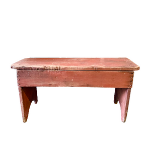 Vintage Original Paint Red Bench