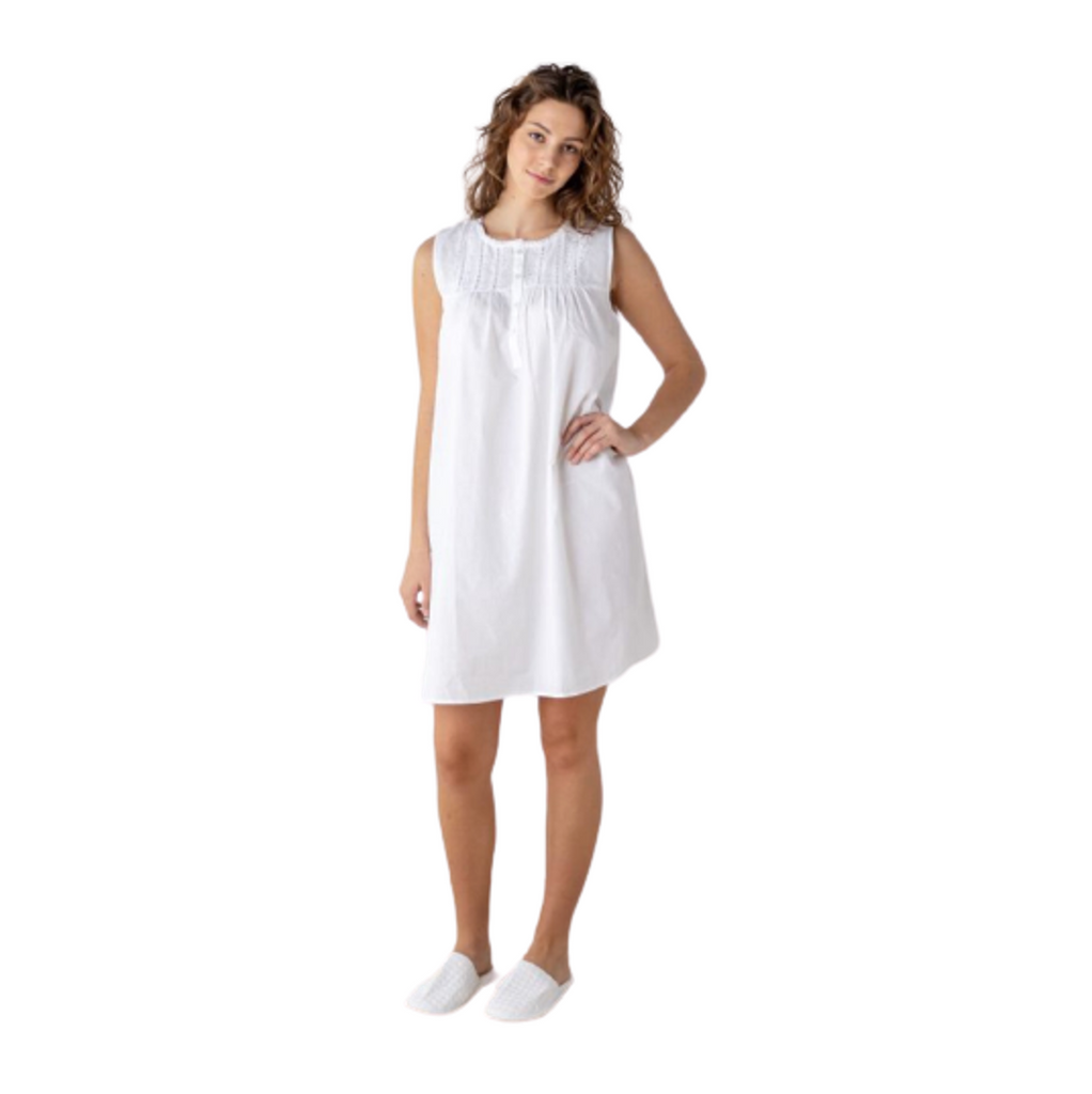 Girls white cotton nightgown clearance