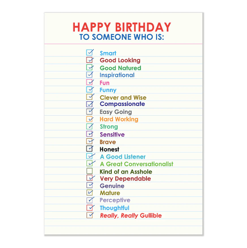 Happy Birthday To Someone Who Is: Card