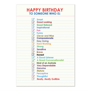 Happy Birthday To Someone Who Is: Card