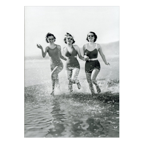 Women Running On The Beach Card