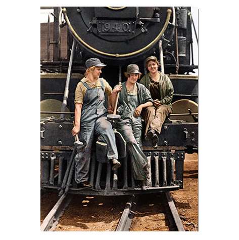 Female Train Workers Card