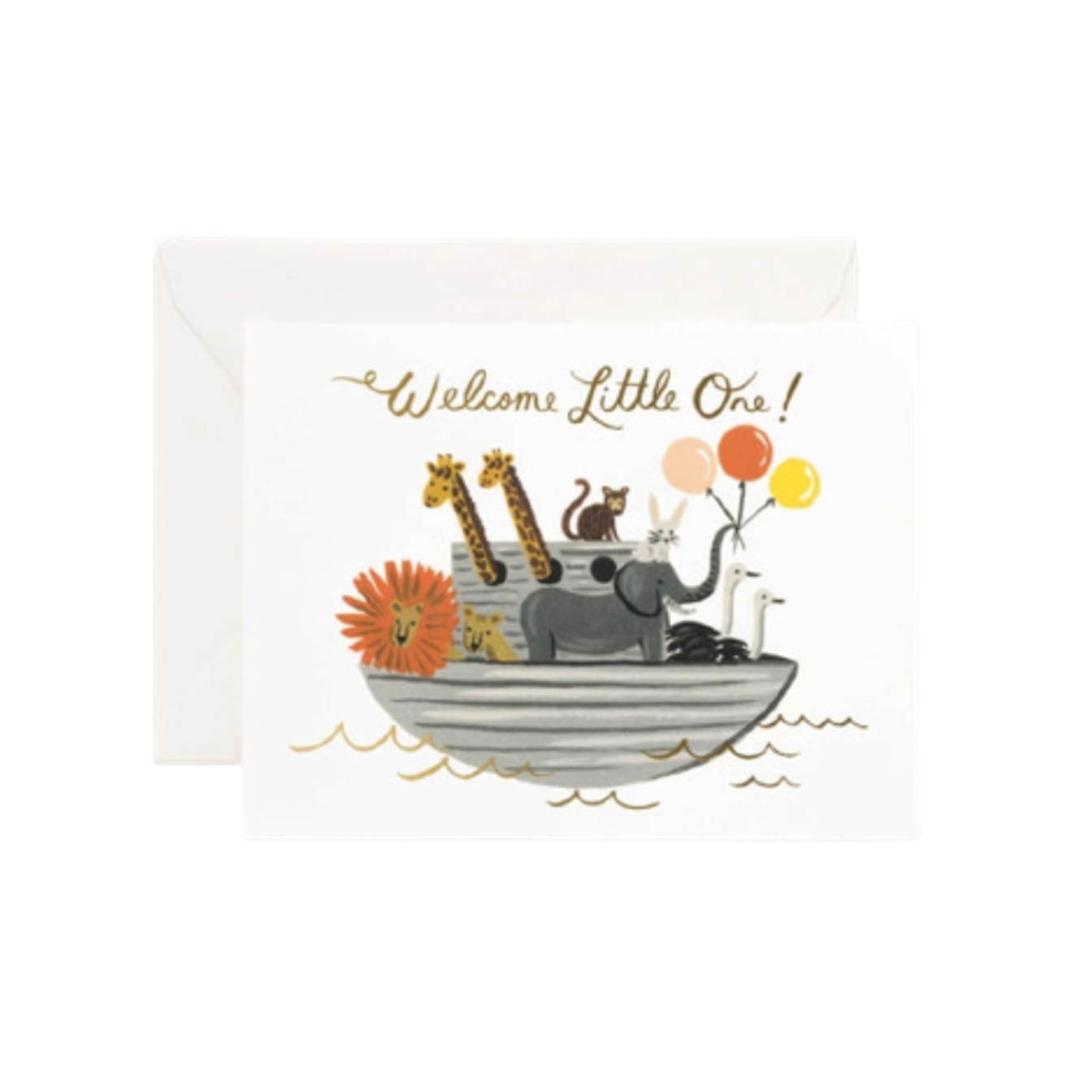Welcome Little One Noah's Ark Card