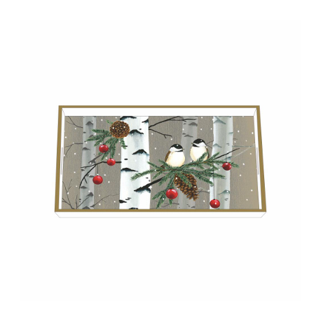 Birch & Birds Wooden Tray