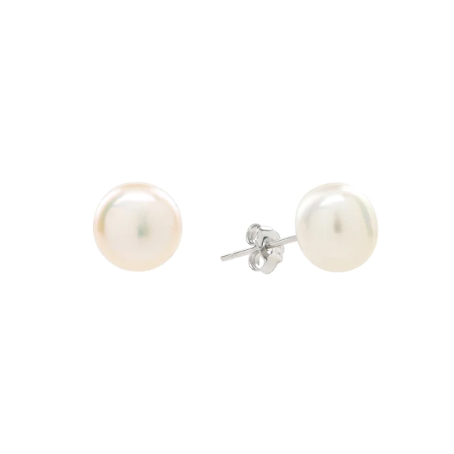 White Freshwater Pearl Studs