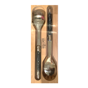 Laguiole Salad Servers - Grey Marble