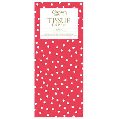Red Painted Dots Tissue Paper