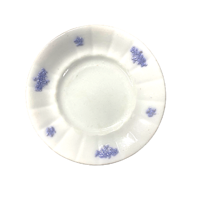 Vintage Chelsea Blue Embossed Stripe Dessert Plate