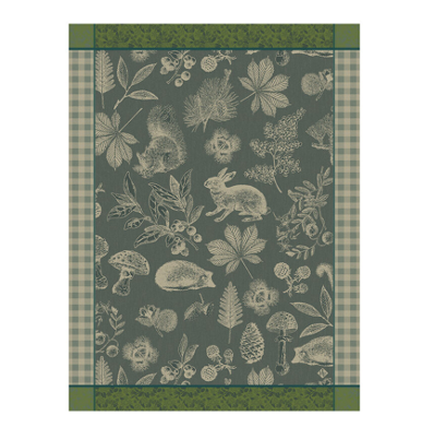 Le Jacquard Francais Tea Towel - Dans les bois Tableau Green