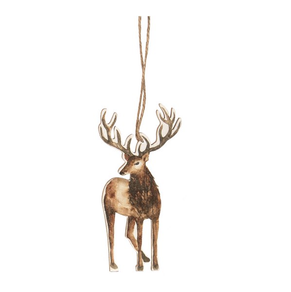 Reindeer Doe and Stag Ornaments