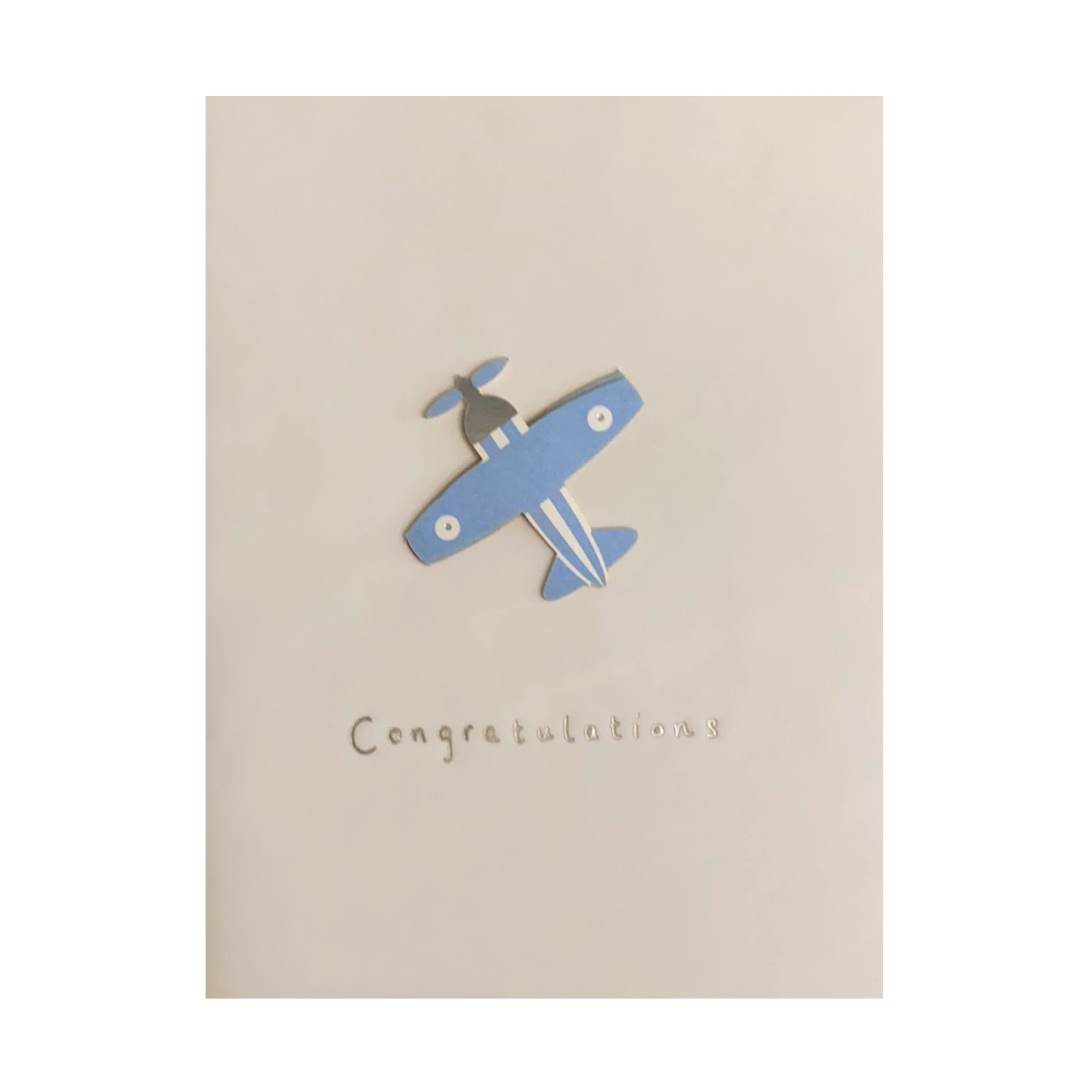 Congratulations Blue Plane Card
