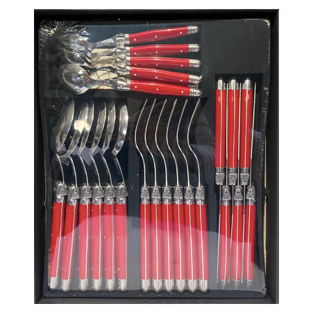 Laguiole French Cutlery Set - Red