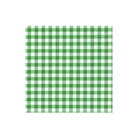 Cocktail Napkins - Gingham Green