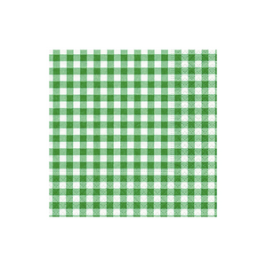 Cocktail Napkins - Gingham Green