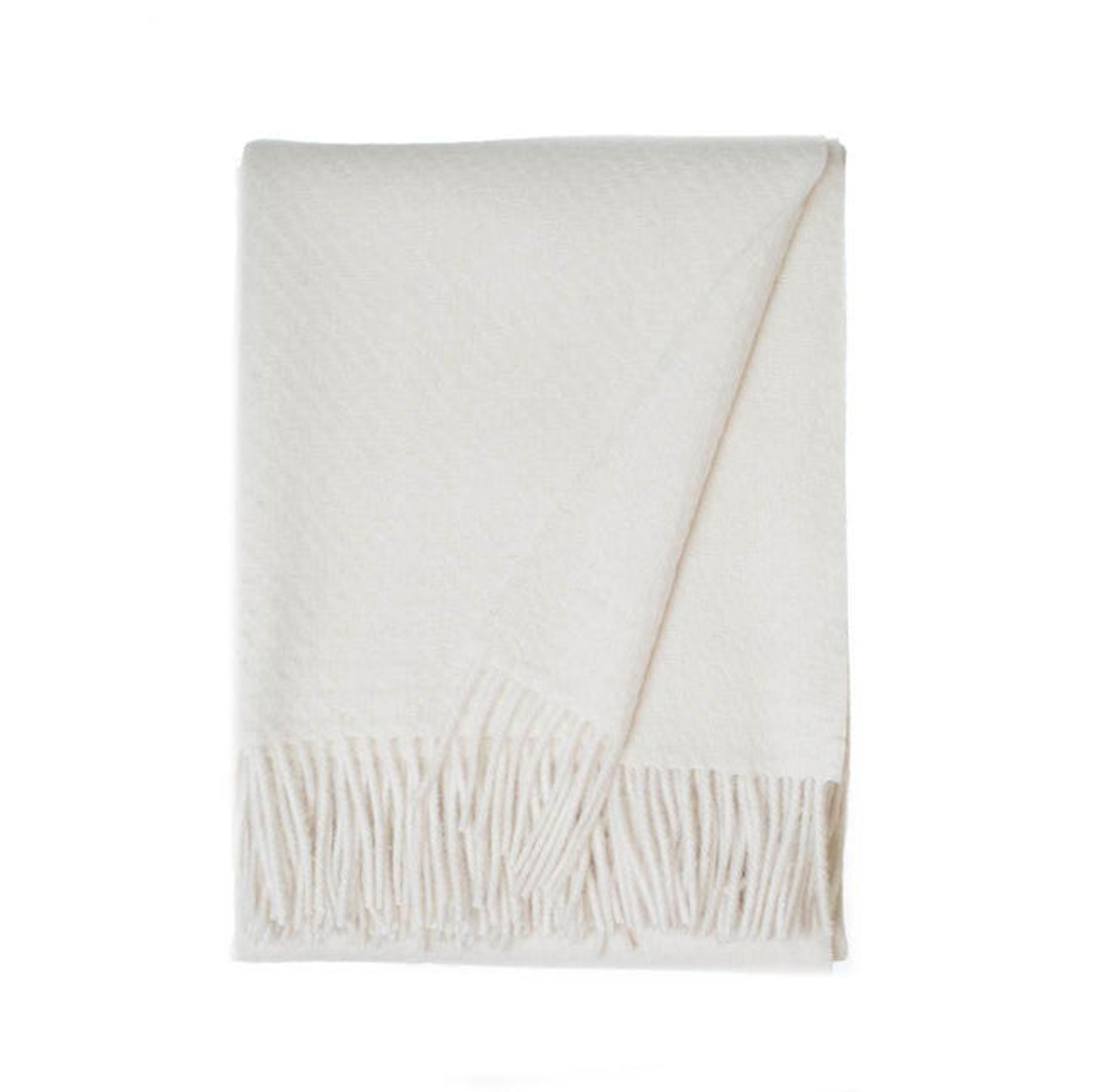 Ivory White Alpaca Throw