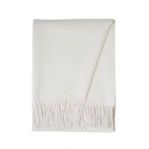 Ivory White Alpaca Throw