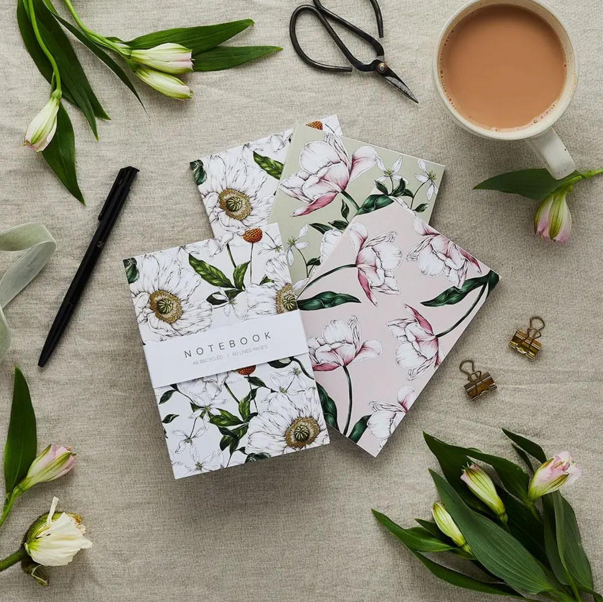 Notebook Compa Tree Spring Blossom - Pack of 3 Notebooks – Jacaranda Tree & Co