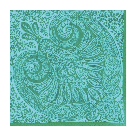 Dinner Napkins - Paisley Medallion in Turquoise